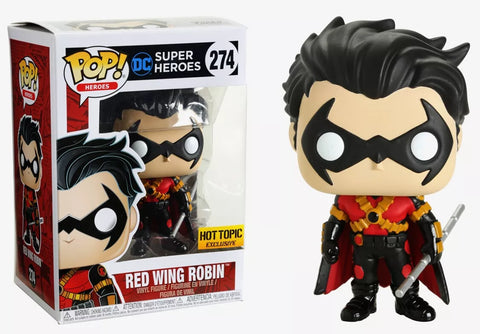 POP! DC Super Heroes #274: Red Wing Robin (Hot Topic Exclusive) (Funko POP!) Figure and Box w/ Protector