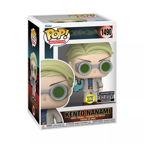 POP! Animation #1490: Jujutsu Kaisen: Kento Nanami (Entertainment Earth Limited Edition Exclusive) (Glows in the Dark) (Funko POP!) Figure and Box w/ Protector