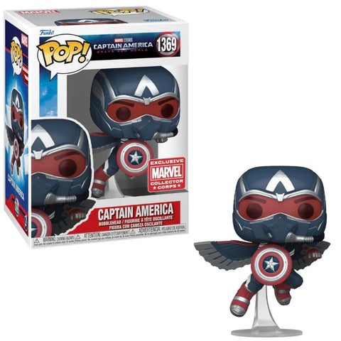 POP! Marvel #1369: Captain America Brave New World - Captain America [Collector Corps Exclusive] (Funko POP!) Figure and Box w/ Protector