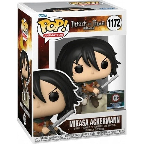 POP! Animation #1172: Attack on Titan - Mikasa Ackermann [Chalice Collectibles Exclusive] (Funko POP!) Figure and Box w/ Protector