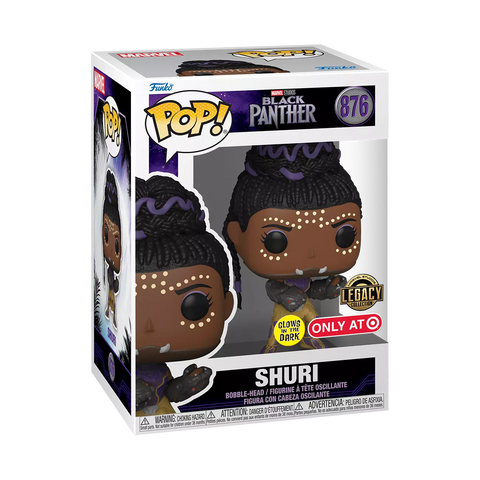 POP! Marvel Studios #876: Black Panther - Shuri (Legacy Collection) (Glows in the Dark) (Target Exclusive) (Funko POP!) Figure and Box w/ Protector