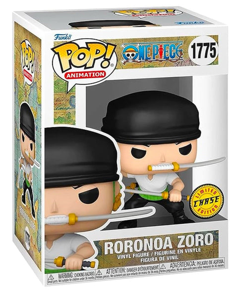 POP! Animation #1775: One Piece - Roronoa Zoro [Limited Edition Chase] (Funko POP!) Figure and Box w/ Protector