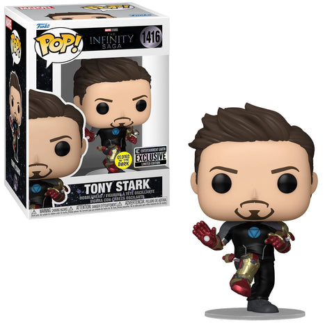 POP! Marvel #1416: Infinity Saga - Tony Stark [Glows in the Dark] [Entertainment Earth Exclusive Limited Edition] (Funko POP!) Figure and Box w/ Protector