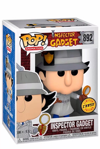 POP! Animation #892: Inspector Gadget (Limited Edition Chase) (Funko POP!) Figure and Box w/ Protector (Significant Box Damage)
