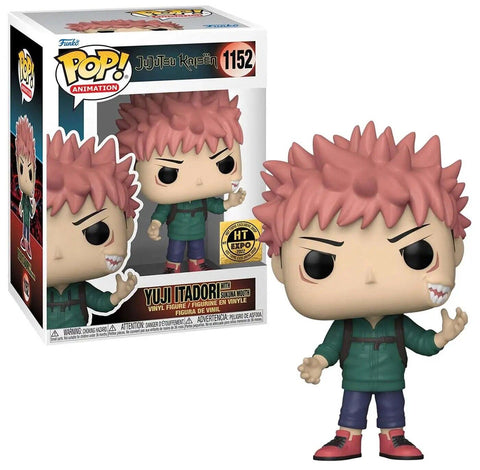 POP! Animation #1152: Jujutsu Kaisen - Yuji Itadori with Sukuna Mouth (HT Expo 2022 / Hot Topic Exclusive) (Funko POP!) Figure and Box w/ Protector