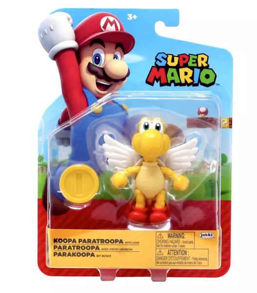 Super Mario: Koopa Paratroopa with Coin (Action Figure) (Jakks Pacific) NEW