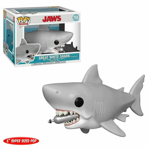 POP! Movies #759: Jaws - Great White Shark with Diving Tank (Funko POP!) Figure and Box