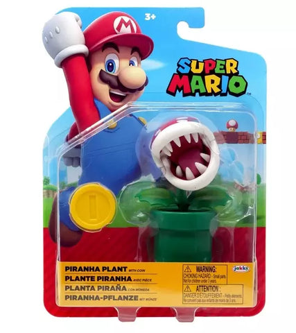 Super Mario: Piranha Plant With Coin (Action Figure) (Jakks Pacific) NEW