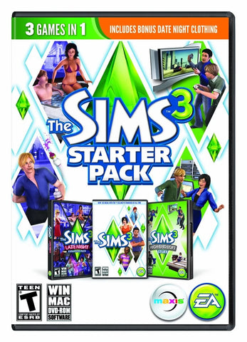 The Sims 3: Starter Pack [Sims 3 + Late Night & High-End Loft Expansion) (PC Game) Pre-Owned: 3 Discs, Manual, and Case