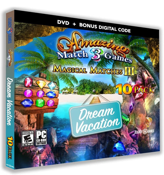Amazing Match 3 Games: Magical Matches III - Dream Vacation (PC Game) Pre-Owned