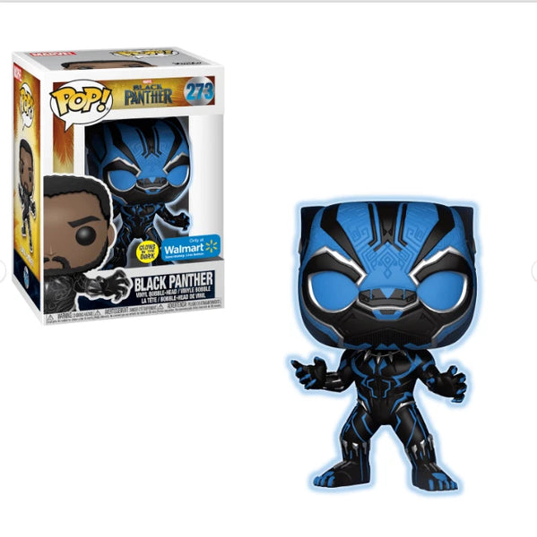 POP! Marvel #273: Black Panther [Glows in the Dark] [Wal-Mart Exclusive] (Funko POP!) Figure and Box w/ Protector