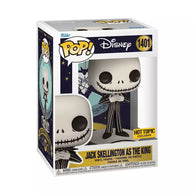 POP! Disney #1401: The Nightmare Before Christmas - Jack Skellington as the King (Hot Topic Exclusive) (Funko POP!) Figure and Box w/ Protector