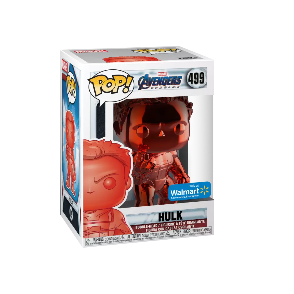 Walmart Chrome Hulk Pop POP! Marvel #499: Avengers Endgame Hulk