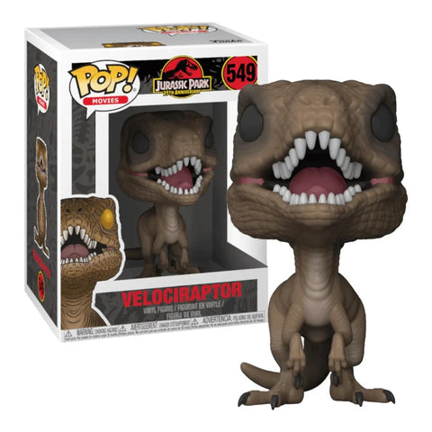 POP! Movies #549: Jurassic Park 25th Anniversary - Velociraptor (Funko POP!) Figure and Box w/ Protector (Box Damage)