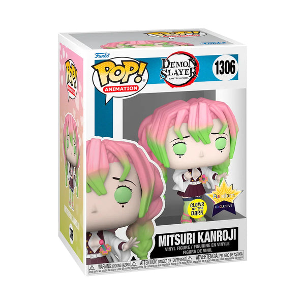 POP! Animation #1306: Demon Slayer - Mitsuri Kanroji (Glows in the Dark) [Fundom Exclusive] (Funko POP!) Figure and Box w/ Protector