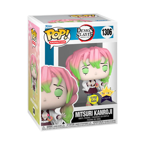 POP! Animation #1306: Demon Slayer - Mitsuri Kanroji (Glows in the Dark) [Fundom Exclusive] (Funko POP!) Figure and Box w/ Protector