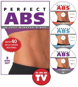 Perfect Abs: In Just Minutes a Day [with 35 AB & cardio routines] (3 DVD Set) NEW