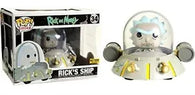 POP! Rides #34: Rick and Morty - Rick's Ship (Hot Topic Exclusive) (Funko POP!) Figure and Box (Box is Damaged)