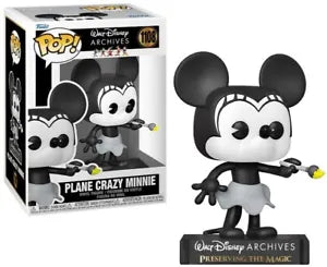 Funko POP! Walt Disney Archives #1108: Plane Crazy Minnie (Funko POP!) Figure and Box w/ Protector