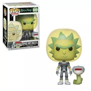 POP! Animation #689: Rick and Morty - Space Suit Rick with Snake (Funko POP!) Figure and Box w/ Protector