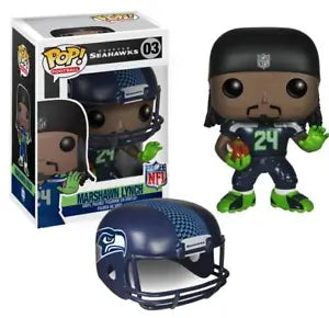 POP! NFL Football #03: Seattle Seahawks - Marshawn Lynch (Funko POP!) Figure and Box w/ Protector