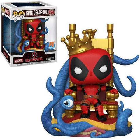 POP! Marvel Deluxe #724: King Deadpool (PX Previews Exclusive) (Funko POP! Pobblehead) Figure and Box