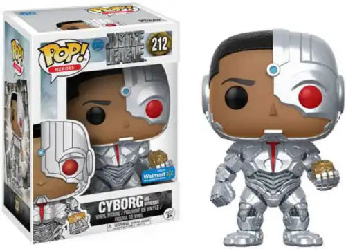 POP! Heroes #212: DC Justice League - Cyborg (Walmart Exclusive) (Funko POP!) Figure and Box w/ Protector