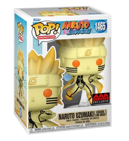 POP! Animation #1465: Naruto Shippuden - Naruto Uzumaki (Kurama Link Mode) (AAA Anime Exclusive) (Funko POP!) Figure and Box w/ Protector