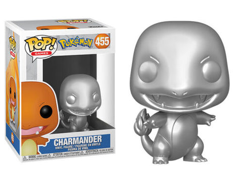 POP! Games #455: Pokemon - Charmander (Silver) (Funko POP!) Figure and Box w/ Protector