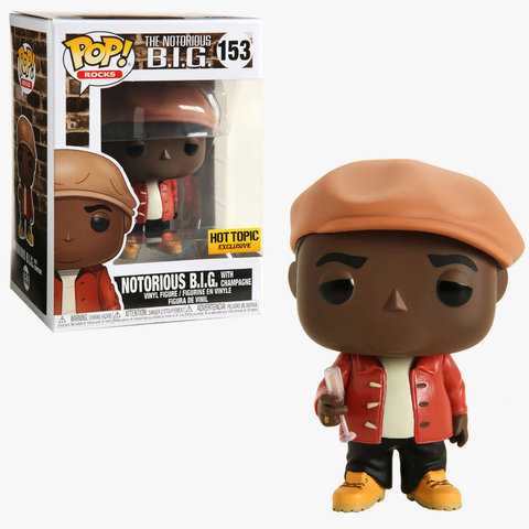 POP! Rocks #153: The Notorious B.I.G. with Champagne (Hot Topic Exclusive) (Funko POP!) Figure and Box w/ Protector