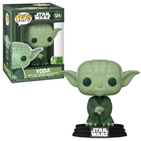 POP! Star Wars #124: Yoda (2021 Emerald City Comic Con Limited Edition Exclusive) (Funko POP!) Figure and Box w/ Protector