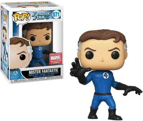 POP! Marvel #571: Fantastic Four - Mr Fantastic (Collector Corps Exclusive) (Funko POP! Bobblehead) Figure and Box w/ Protector