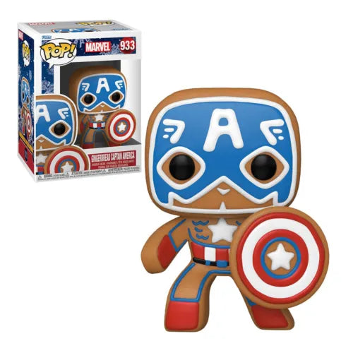 POP! Marvel #933: Gingerbread Captain America (Funko POP!) Figure and Box w/ Protector