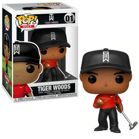 POP! Golf #01: Tiger Woods (Funko POP!) Figure and Box w/ Protector