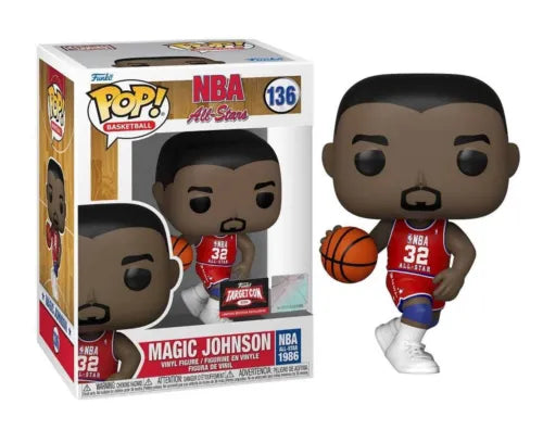 POP! Basketball #136: NBA All-Stars - Magic Johnson (1986) (Target Con 2022 Limited Edition Exclusive) (Funko POP!) Figure and Box w/ Protector