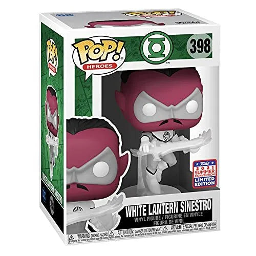 POP! Heroes #398: DC Green Lantern - White Lantern Sinestro (2021 Virtual Funkon Limited Edition) (Funko POP!) Figure and Box w/ Protector