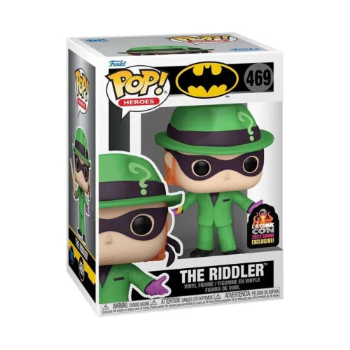 POP! Heroes #469: DC Batman - The Riddler (L.A. Comic Con 2022 Show Exclusive) (Funko POP!) Figure and Box w/ Protector