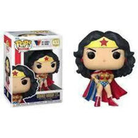 POP! Heroes #433: W8onder Woman - Wonder Woman Classic with Cape (Funko POP!) Figure and Box w/ Protector