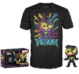 Funko POP! Tees Bundle: Marvel - Venom (Blacklight) (Target Exclusive) (Funko POP! Bobble-Head and XL T-Shirt) NEW