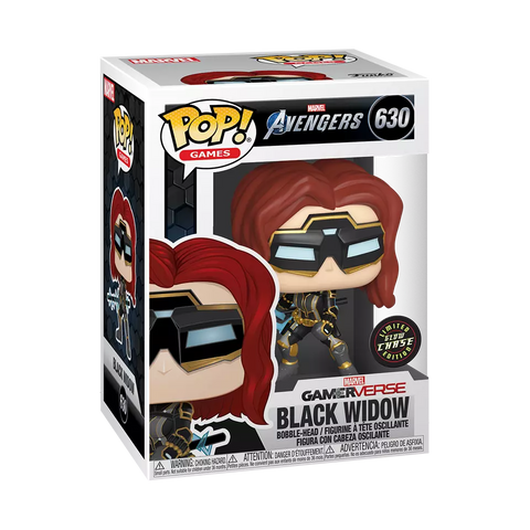 POP! Games #630: Marvel Avengers - GamerVerse Black Widow (Limited Edition Glow Chase) (Funko POP!) Figure and Box w/ Protector