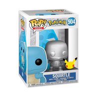 POP! Games #504: Pokémon - Squirtle (Silver Metallic) (Funko POP!) Figure and Box w/ Protector