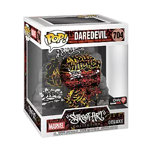 POP! Deluxe Marvel #704: Street Art Collection - Daredevil (Gamestop Exclusive) (Funko POP!) Figure and Box