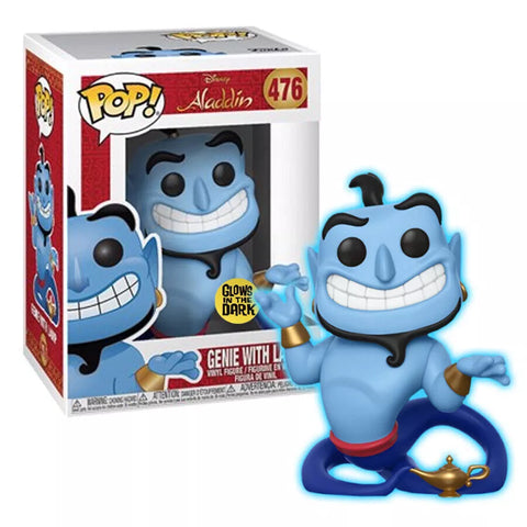 Funko POP! Disney #476: Aladdin - Genie with Lamp (Glows in the Dark) (Specialty Series Limited Edition Exclusive) (Funko POP!) Figure and Box w/ Protector