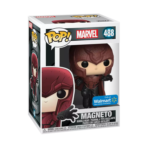 POP! Marvel #488: Magneto (Walmart Exclusive) (Funko POP!) Figure and Box w/ Protector