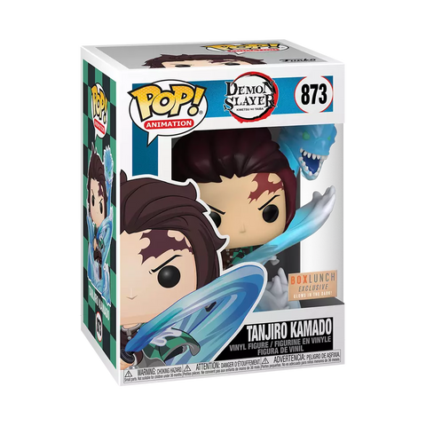 POP! Animation #873: Demon Slayer - Kimetsu no Yaiba - Tanjiro Kamado (Glows in the Dark) (Box Lunch Exclusive) (Funko POP!) Figure and Box w/ Protector