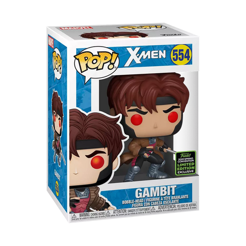 POP! Marvel #554: X-Men - Gambit (2020 Spring Convention Limited Edition Exclusive) (Funko POP!) Figure and Box w/ Protector