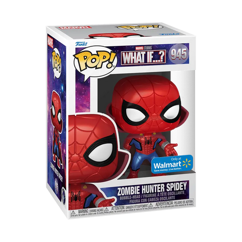 POP! Marvel Studios #945: What if…? Zombie Hunter Spidey (Wal-Mart Exclusive) (Funko POP!) Figure and Box w/ Protector