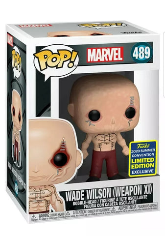 POP! Marvel #489: X-Men Origins Wolverine - Wade Wilson (Weapon XI) (2020 Summer Convention Limited Edition Exclusive) (Funko POP!) Figure and Box w/ Protector