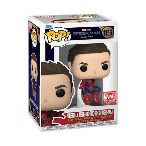 POP! Marvel Studios #1155: Spider-Man No Way Home - Friendly Neighborhood Spider-Man (Collector Corps Exclusive) (Funko POP!) Figure and Box w/ Protector