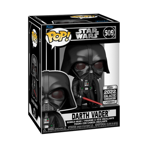 POP! Star Wars [Celebration] #509: Darth Vader (2022 Galactic Convention Exclusive) (Funko POP!) Figure and Box w/ Protector